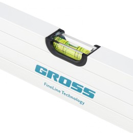 Gross Уровень алюминиевый, 1000 мм, усиленный, рукоятки, фрезерованный, 3 глазка, магнитный 34372