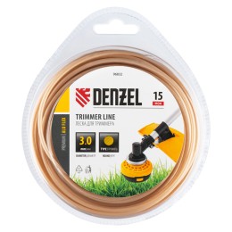 Denzel Леска для триммера армированная алюминием круглая, 3,0мм х 15м, блистер ALUFLEX 96832