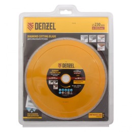 Denzel Диск алмазный, отрезной сплошной, 230 х 22.2 мм, мокрая резка 73132