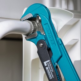 Gross Ключ трубный рычажный 3/4, №0, цельнокованый, CrV, тип "L" 15600