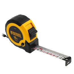 Denzel Рулетка 10м х 25мм, двухкомп. корпус, кнопка-пауза// 31545