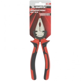 Matrix Плоскогубцы Nickel, 180 мм, никелированные, двухкомпонентные рукоятки 16904