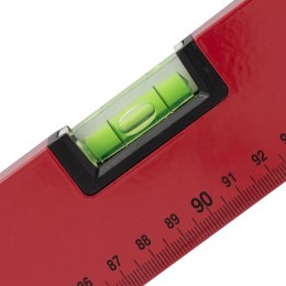 Matrix Уровень алюминиевый, 1800 мм, 3 глазка, красный, линейка 332389