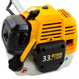 Denzel Триммер бензиновый DT 33, 33 см3, 1.8 л. с, неразъемная штанга, состоит из 2 частей 96222