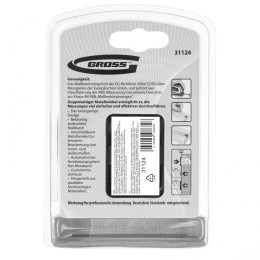 Gross Рулетка "Doppelhaken",5 м x 25 мм,двухсторонний зацеп,Нейлон,двусторонняя шкала,автоматическая фиксация 31124