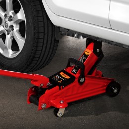 Sparta Домкрат гидравлический подкатной, 2 т, h подъема 140-285 мм, в пластиковом кейсе, compact 510084