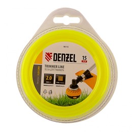 Denzel Леска для триммера, квадрат 2 мм х 15 м, блистер Flex cord 96115