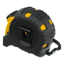 Denzel Рулетка 8м х 25мм, обрезиненный корпус, автоматическая фиксация 31553