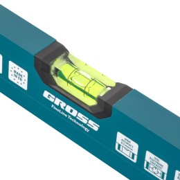 Gross Уровень алюминиевый, 600 мм, 2 глазка, HanD Werker 33901