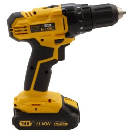 Denzel Дрель-шуруповерт аккумуляторная CDL-IB-14-02, Li-Ion, 14 В, 1.5 А*ч, 2 аккумулятора 26112