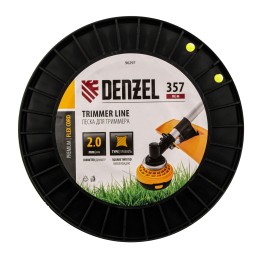 Denzel Леска для триммера витой квадрат, 2,0мм х 357м, на DIN катушке FLEX CORD 96297