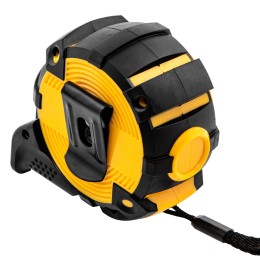 Denzel Рулетка 5м х 25мм, автоматич. фиксац., нейлон. покрытие, магнит. зацеп, двухстор. разметка// 31522