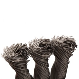 Denzel Щетка для УШМ, 150 мм, "Плоская", крученая нержавеющая проволока 0.5мм, посадка 22.2 мм 746343