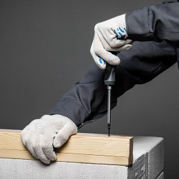 Сибртех Перчатки х/б, ПВХ покрытие, "Волна", 10 класс Россия 67716