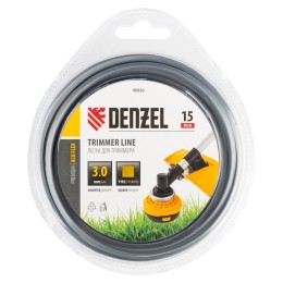 Denzel Леска для триммера армированная алюминием квадратная, 3,0мм х 15м, блистер ALUFLEX 96836
