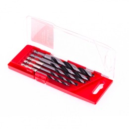 Matrix Набор сверл по дереву, 4-5-6-8-10 мм, 5 шт, шестигранный хвостовик, пластиковый кейс, 70283