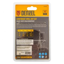 Denzel Набор сверл под конфирмат, 3-5 мм, 4 шт // 704240