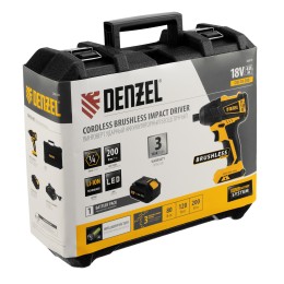 Denzel Винтоверт ударный аккумуляторный бесщет CID-IB-200 18В Li-Ion 26510