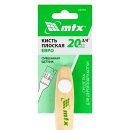Matrix Кисть плоская Евро 3/4 , смешанная щетина, деревянная ручка 83076