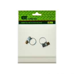 Сибртех Хомуты металлические, червячные 8-12 мм, ширина 10 мм, английский тип, W1, 2 шт 47663