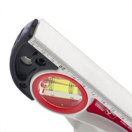 Matrix Уровень алюминиевый литой, фрезерованный, 3 глазка, две ударные площадки, 235 мм 34910