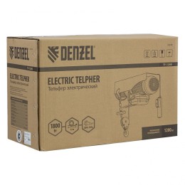 Denzel Тельфер электрический TF-1200,1.2 т, 1800 Вт, высота 12 м, 8 м/мин 52018
