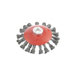 Matrix Щетка для УШМ, 115 мм, М14, "тарелка", крученая проволока 0.5 мм 74610