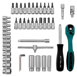 Stels Набор инструментов, 1/4", Cr-V, S2, усиленный кейс, 47 предметов 14099