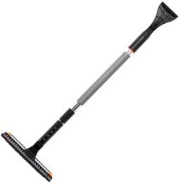 Stels Щетка-сметка для снега со скребком и водосгоном, телескопическая, поворотная голова 55299