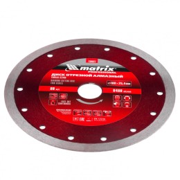 Matrix Диск алмазный сплошной, тонкий, 180 х 25.4 мм, мокрое резание 730827
