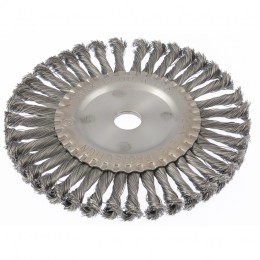 Matrix Щетка для УШМ 200 мм, посадка 22.2 мм, плоская, крученая проволока 0.5 мм 74638