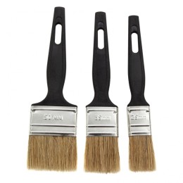 Сибртех Набор кистей флейцевых 3 шт. (25 мм, 35 мм, 50 мм), натуральная щетина, пластиковая ручка 82507