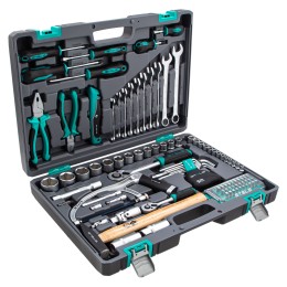 Stels Набор инструментов, 1/2, 1/4, CrV, пластиковый кейс 98 предметов 14111