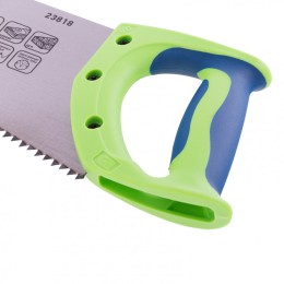 Сибртех Ножовка по дереву Зубец , 500 мм, шаг зуба 7 мм, каленый зуб 2D, двухкомпонентная рукоятка 23818