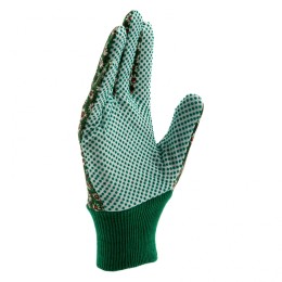 Palisad Перчатки садовые х/б ткань с ПВХ точкой, манжет, M 67762