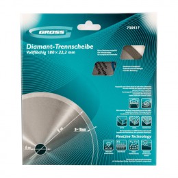 Gross Диск алмазный, 180 х 22.2 мм, сплошной, мокрая резка 730417
