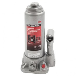 Matrix Домкрат гидравлический бутылочный, 5 т, высота подъема 216-413 мм 50721