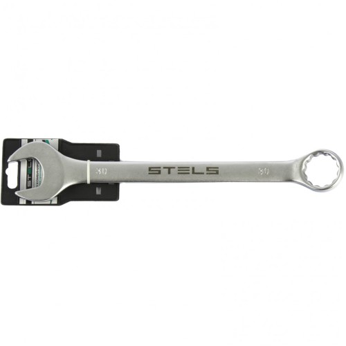 Ключ комбинированный, 30 мм, CrV, матовый хром Stels 15232