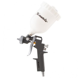 Matrix Набор пневмоинструмента, 5 предметов, быстросъемное соединение, краскораспылитель с верхним бачком 57304