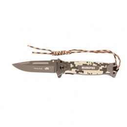 Барс Нож туристический, складной, 220/90 мм, система Liner-Lock, с накладкой G10 на руке, стеклобой 79202