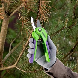 Palisad Секатор с наковальней, 210 мм, шестеренный привод, двухкомпонентные рукоятки, 60531