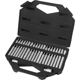 Stels Набор бит HEX, Torx , SPLine, хвостовик-шестигранник 1/2, CrV, 42 шт. 11318