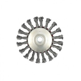 Matrix Щетка для УШМ, 125 мм, М14, "тарелка", крученая проволока 0.5 мм 74611