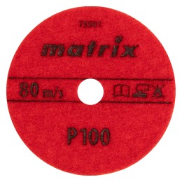 Matrix Алмазный гибкий шлифовальный круг, 100 мм, P100, сухое шлифование, 5 шт. 73501