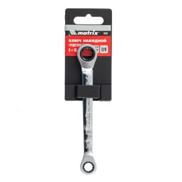 Matrix Ключ накидной трещоточный, 8 х 10 мм, CrV, зеркальный хром 14497