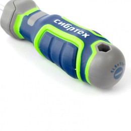 Сибртех Отвертка SL5 х 150 мм, CrV, четырехкомпонентная рукоятка 12265