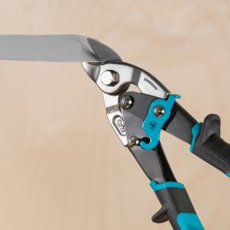 Gross Ножницы по металлу "Piranha", 230 мм, прямой усиленный рез (Bulldog), сталь СrMo, двухкомпонентная рукоятка-ки 78327