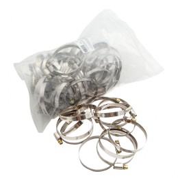 Сибртех Хомуты нержавеющая сталь, Стандартное болтовое крепление 50-70 мм, 50 штук в упаковке, ширина 9 мм 47584