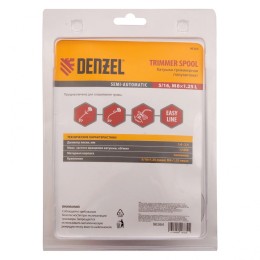 Denzel Катушка триммерная полуавтомат, быстрая заправка, шестигранник HEX х 15/6, болт 5/16 левый, М8 левый 96364
