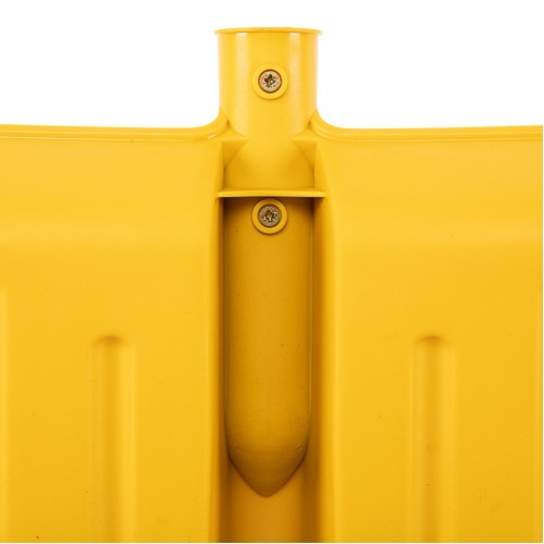 Лопата для уборки снега пластиковая, желтая, 420 х 425 мм, без черенка, Россия, Сибртех 61616